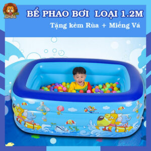 Bể Bơi Trong Nhà Cho Bé, Bể Bơi 2 Lớp Đáy Chống Trơn Trượt, Bể Bơi 1M2, Bể Bơi 2 Tầng Cho Bé