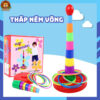 Đồ Chơi Ném Vòng Và Lắp Ghép Cột Sắc Màu Giúp Cho Bé Phát Triển Trí Thông Minh Và Sự Khéo Léo