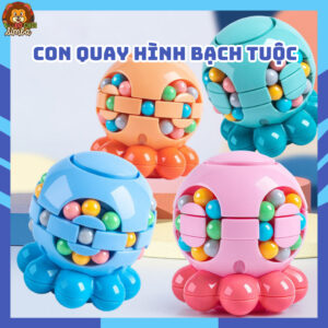 Con Quay Kiêm Rubik Hình Bạch Tuộc Dễ Thương Cho Bé